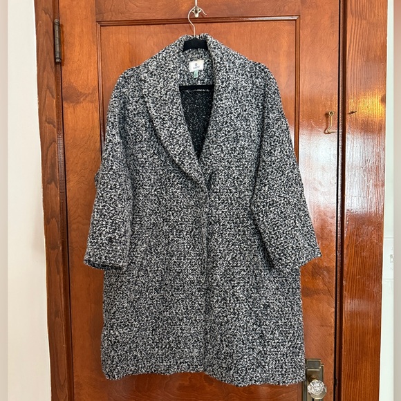 Susina - Plus Size - Oversized Coat - Textured Knit - 1X - Picture 3 of 4